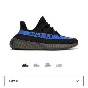 Yeezy Black and Blue Sporty Sneakers
